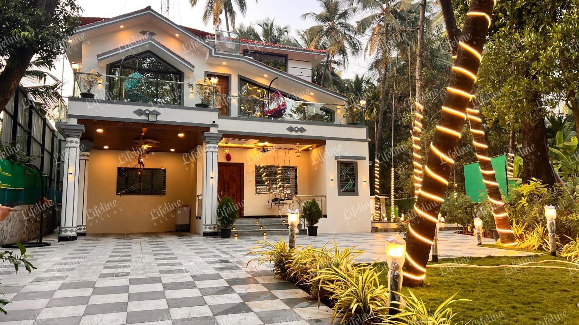 Seas The Day Luxurious 5Bhk Villa 2Min From Awas Beach With Huge Private Pool 阿里巴格 外观 照片